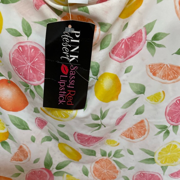 NWT Pink Desert XXXL Fun Fruit Cropped Top - Picture 4 of 11